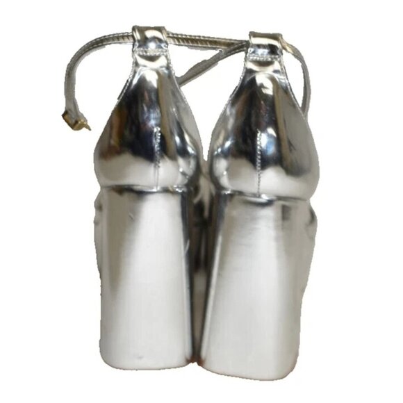 Larroude Silver Platform Shoes - Picture 6 of 8